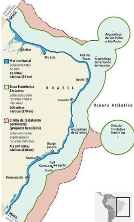 Figura 8 – A Zona Econômica Exclusiva Brasileira “Amazônia Azul”” 