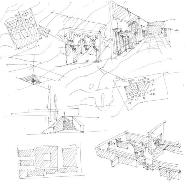 Fig. 14 - Esquissos de Estudo. 