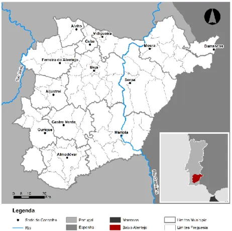 Figura 14: Enquadramento nacional da área de estudo  Fonte: Elaboração própria 