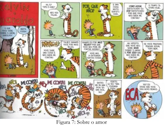 Figura 7: Sobre o amor  Fonte: Watterson (2011), p. 39. 