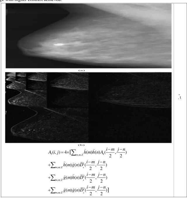 Fig 3 represents an example of original image and its multiscale decomposition. 