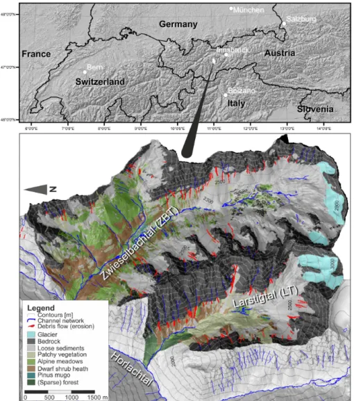 Fig. 1. Overview of the study areas.