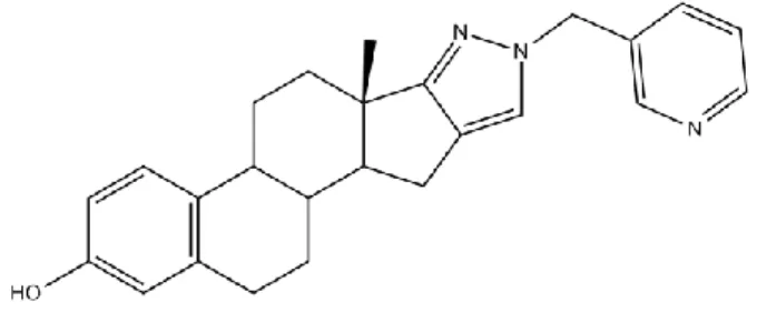 Figure 1.12 – Example of an estrogen with an heterocyclic E-ring, linked to a pyridyl moiety
