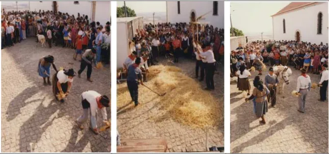 Fig. 9 Grupo Etnográfico “ Os Garcias” representando os sacrifícios do pão, nas festas antigas da Vila 126