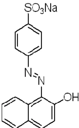 Figura 2.3 Exemplo de corante azo, Acid Orange 7. 