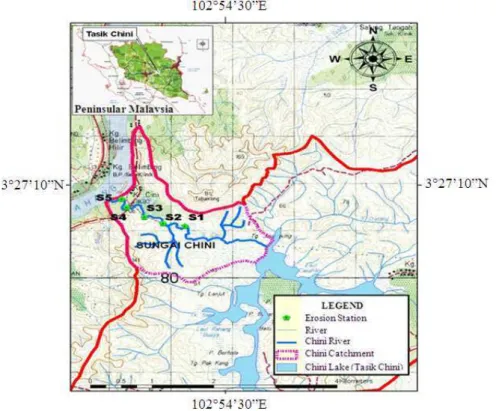 Figure 1 shows a map of the study area. 