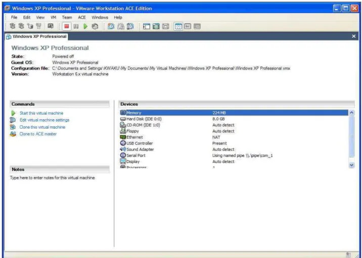 Figure 2: Virtual machine with Windows XP Professional installedProceedings of the World Congress on Engineering and Computer Science 2012 Vol I 