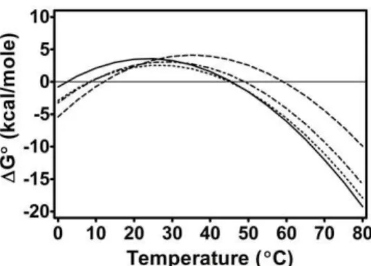Figure 6. Conceptual representation of negative coupling. In the absence of bound ligand (top), domains have basal level stability