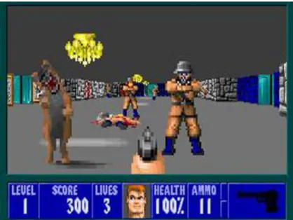 Figure 2.2: Typical view of a FPS, Wolfenstein 3D.  