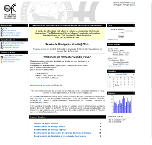 Figura 2.2: Moodle da FCUL