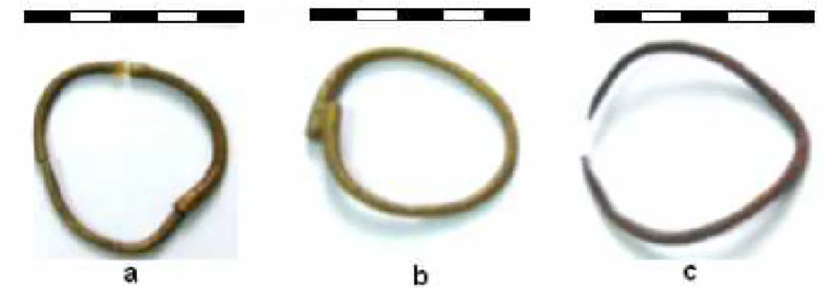 Fig. 1. Bracelets discovered during archaeological excavations in 2006 in Ibida: 