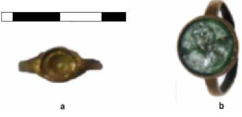 Fig. 3. Rings found in archaeological excavations at Ibida: 