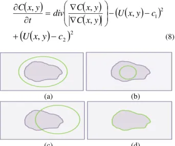 Fig. 2  Four different cases of detected contour. 