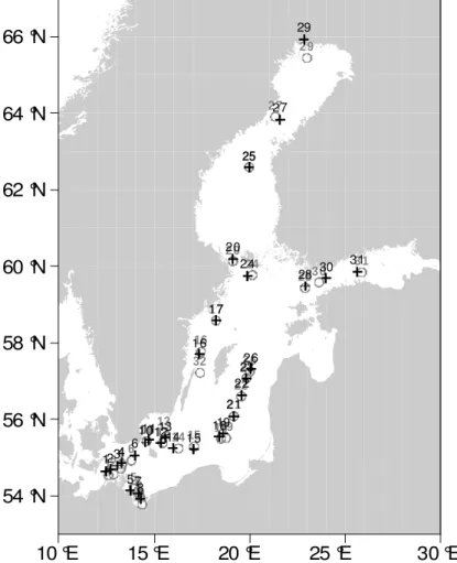 Fig. 4. Station map for the comparison of isotope patterns in the water column and sediments.