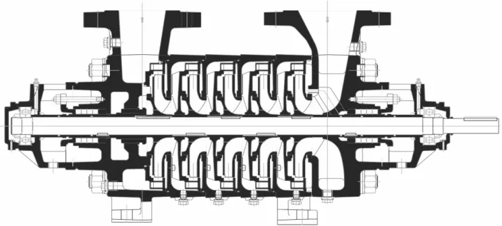 Figure 4. Cross-section of a multi-stage PAT  