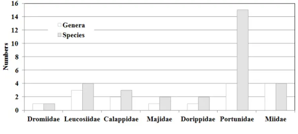 Fig. 2 The number of families, genera and species recorded on Nagapattinam coast 