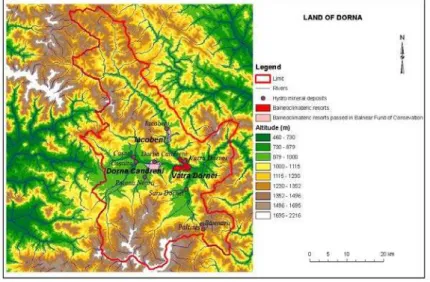Fig. 1. The hydro mineral resources in the Land of Dorna 