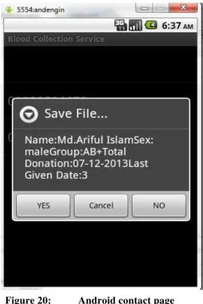 Figure 21:  Android calling page 