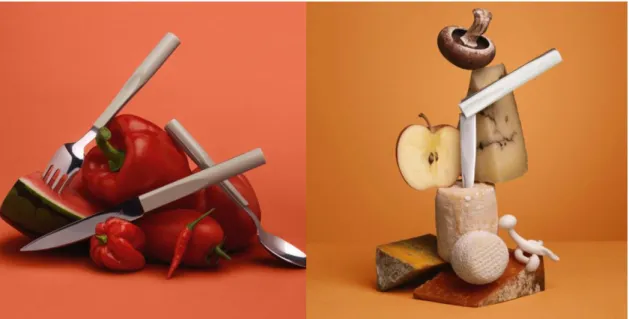 Figura 2.7 e 2.8 -The Tools of the Kitchen de Philippe Starck, desenvolvido para a marca francesa  de utensílios de mesa, Degrenne