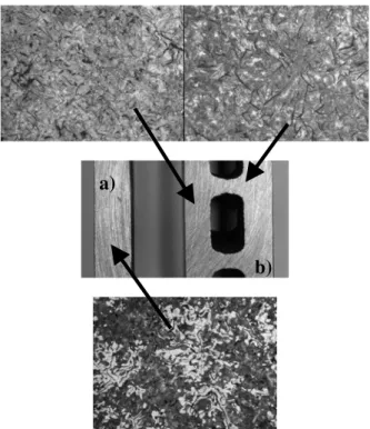 Figure 9 shows scheme of metallography analysis for  perpendicular samples to working surfaces of brake disc