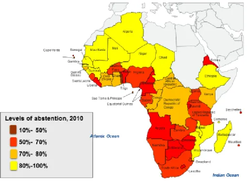 Figure 2 – Levels of abstention in 2010 