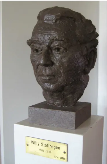 Figure 1. Bust of Willy Stoffregen in the library of the IRF.