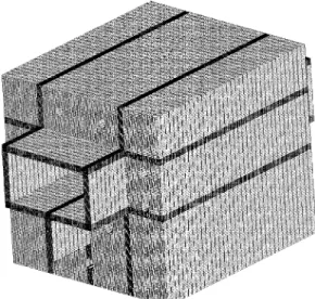 Fig. 2.  Thermal boundary conditions considered. Fig. 3.  Mesh corresponding to the geometry shown in Fig