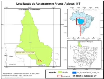 Figura  1  -  Localização  do  Assentamento  Arumã,  município de Apiacás – MT.  
