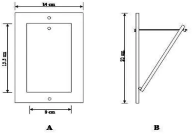 Fig. 2. Front (a) and side (b) views of the mounts we created for Trailmaster monitors