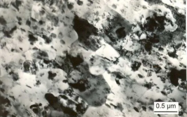 Fig. 5. Al-Al 4 C 3   material after annealing at the  temperature of  600°C, TEM 