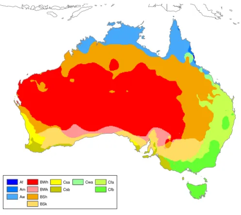 Fig. 9. K ¨oppen-Geiger climate type map of Australia.