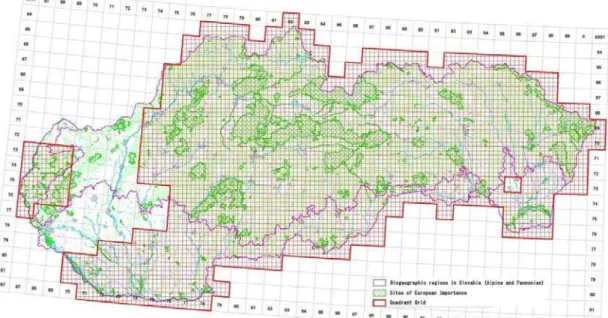 Figure 2. Reference otter range in Slovakia used for reporting (the map author P. Pastorek, ŠOP SR  Banská Bystrica)