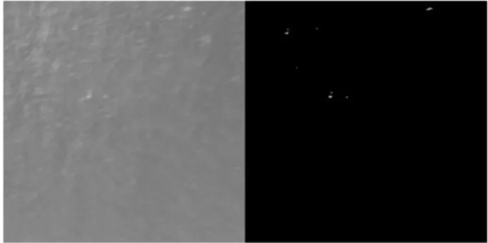 Fig. 7. Image processed for white capping measurement (0.043%).