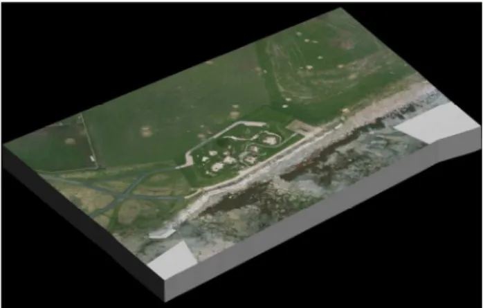 Figure 4. Digitisation of sea wall defences from TLS data ©  CDDV 2011.  