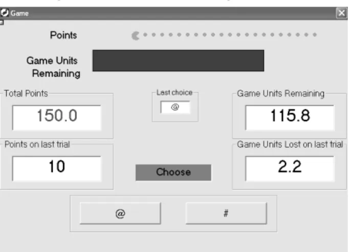 Figure 2: Screenshot of main game screen.