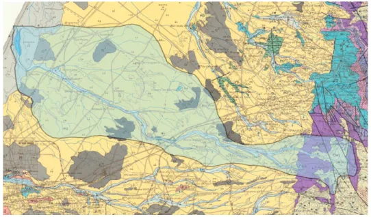 Fig. 2 - Delimitação da Bacia Hidrográfica da Lagoa da Sancha sobre extrato da Folha  nº