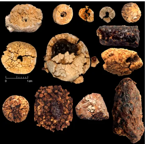 Fig. 3 Selection of studied beads from Montelirio