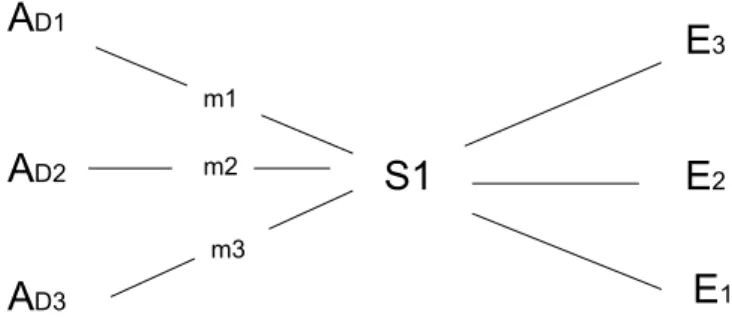 Figure 3: Equi-origin refers to an assumption that in exactly the same situation (S1),  the agent (A) might have enacted a different means-end action (m) and thus  determined a different end state (E) if the agent’s dispositional state (D) (e.g