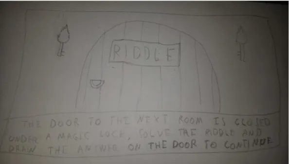 Figure 3.4: Early Sketch – Riddle Screen 