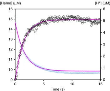 Fig. 4 Electron transfer and proton consumption in Qrc/MK4