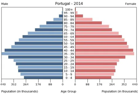 Figure 1: Portuguese age distribution (Source: indexmundi.com, 2016) 
