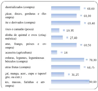 Figura 3 – Procedência dos alimentos consumidos dos  moradores de Cotijuba 