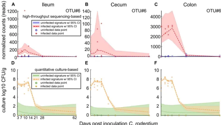 Figure 5. Sequence and culture-based signatures for Citrobacter rodentium in all tissues