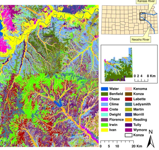Fig. 2. Soils in the Konza study region.