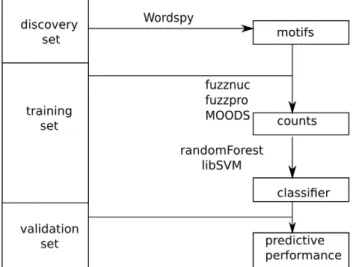 Figure 1. Illustrative diagram of data flow through the pipeline. Data is initially partitioned into discovery and classification sets