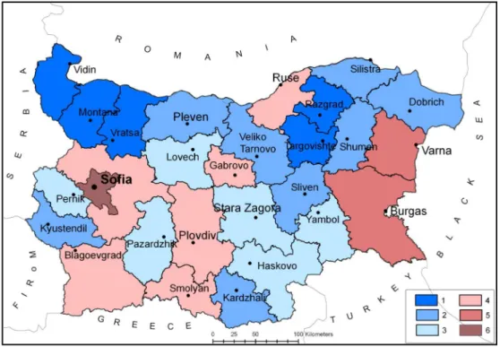 Fig. 4 - Achieved degree of the socio-economic transformation. 