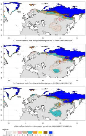 Fig. 3. CTRL permafrost comparison between ECHAM53-MPIOM127-LPJ and the IPA/FGDC permafrost index