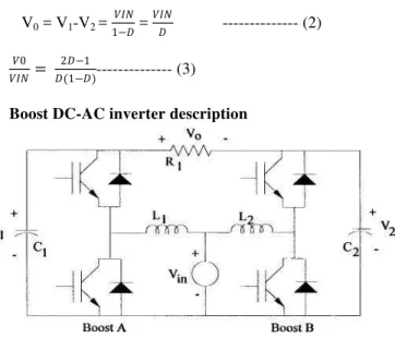 Fig 5.Current bidirectional dc-dc converter  The  operation  of  the  boost  inverter  is  better  understood through the current bidirectional boost  dc-dc converter shown in Fig