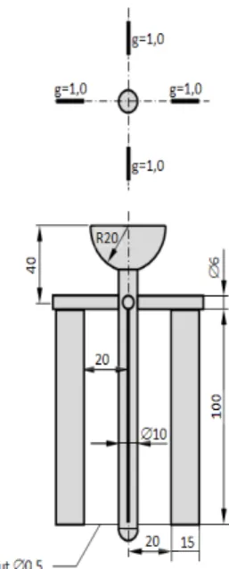 Fig. 3. The wax pattern of experimental casting for researches  roughness of surface 