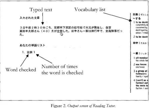 Figure 2.  Output screen  of  Reading Tutor. 